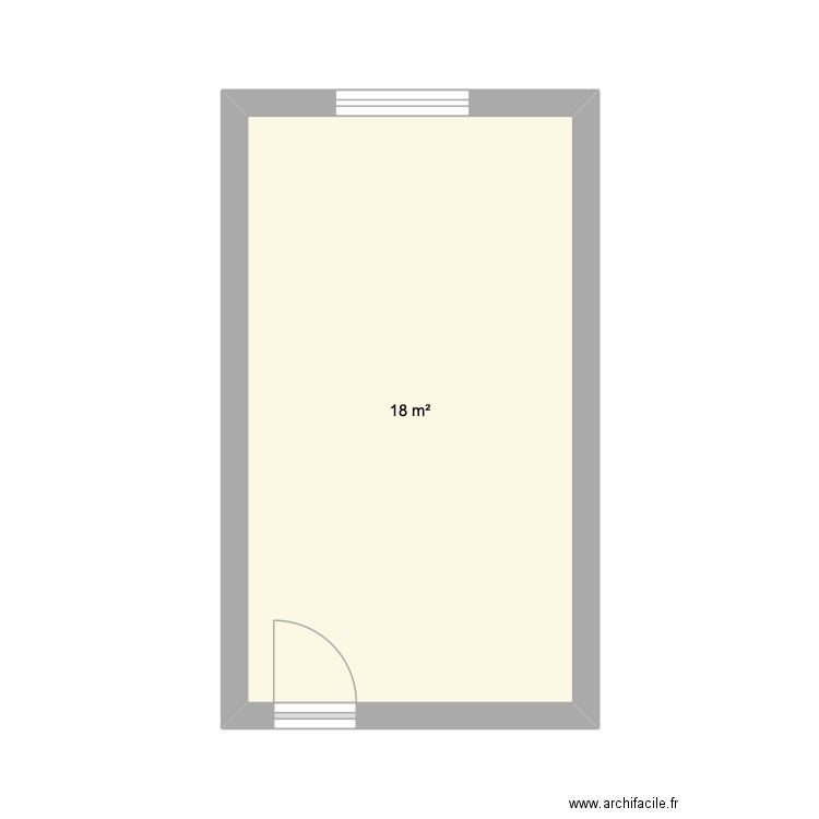 Lot 6 1er / bureau 2 + Deg. Plan de 1 pièce et 18 m2