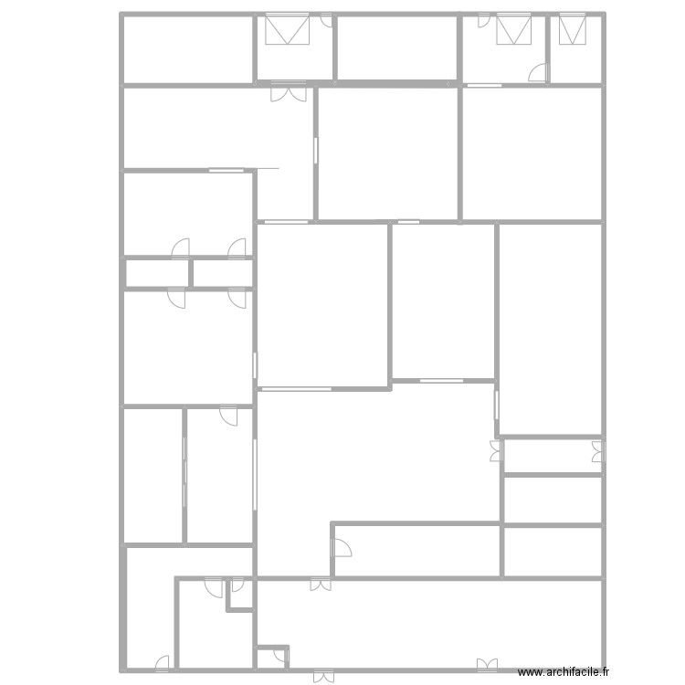 plan vide. Plan de 29 pièces et 1447 m2