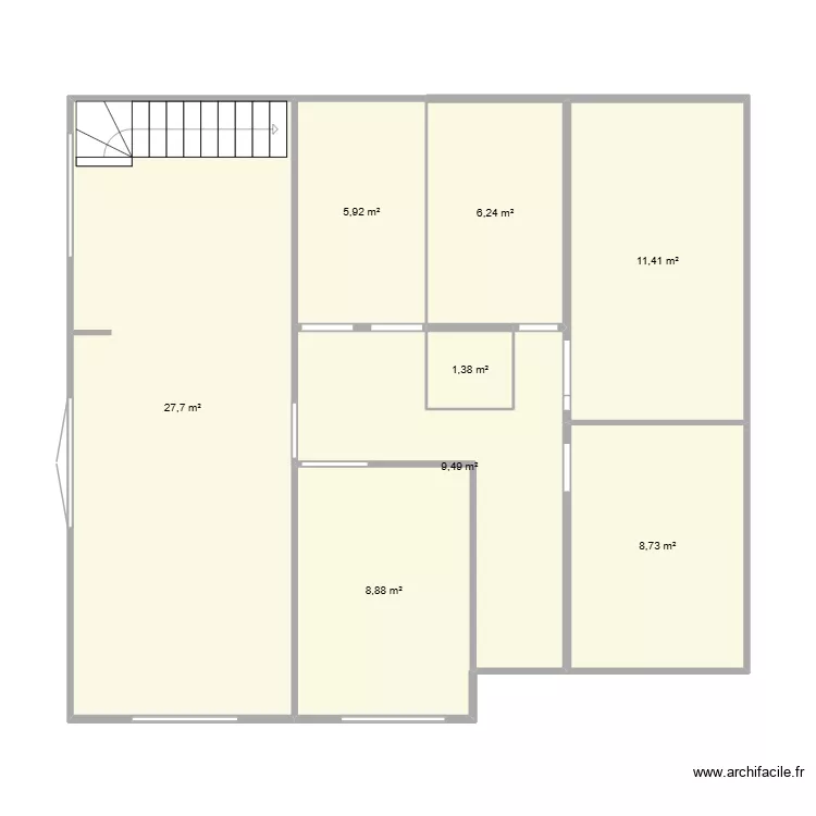 CHENE 3. Plan de 8  et 80 m²