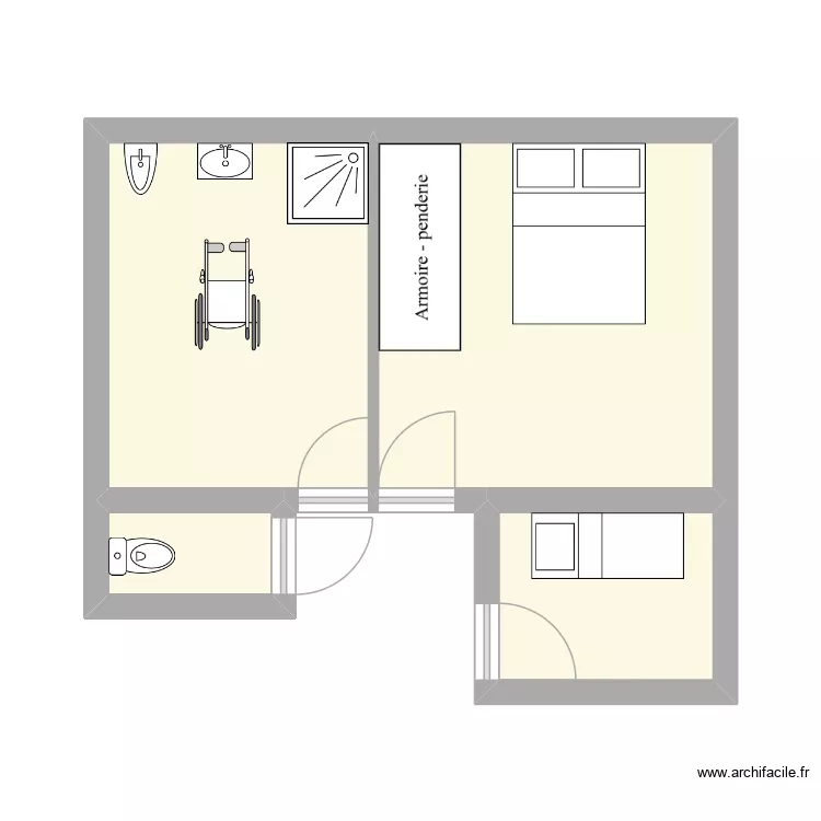 HENAUX. Plan de 4  et 28 m²