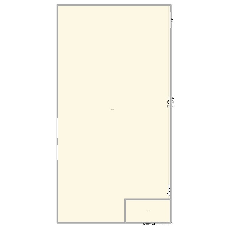 Atelier Fougères. Plan de 2 pièces et 893 m2