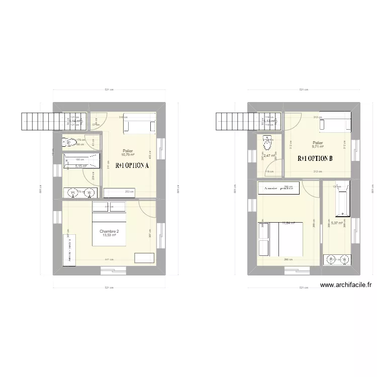 Maison bis. Plan de 
