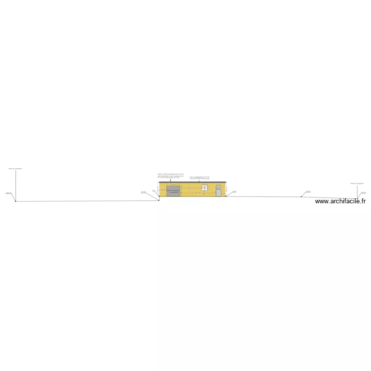 plan de coupe avec projet d'extension 2. Plan de plan de coupe avec projet d'extension 2. Plan de