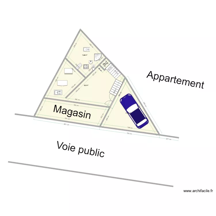 Acher chantier etage. Plan de 