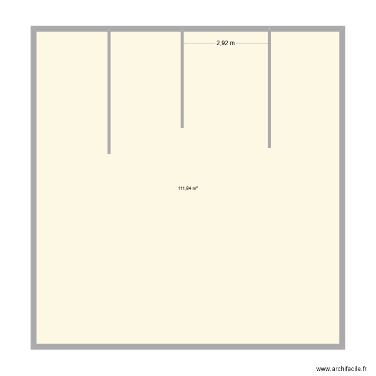 LaRoche1. Plan de 1 pièce et 112 m2
