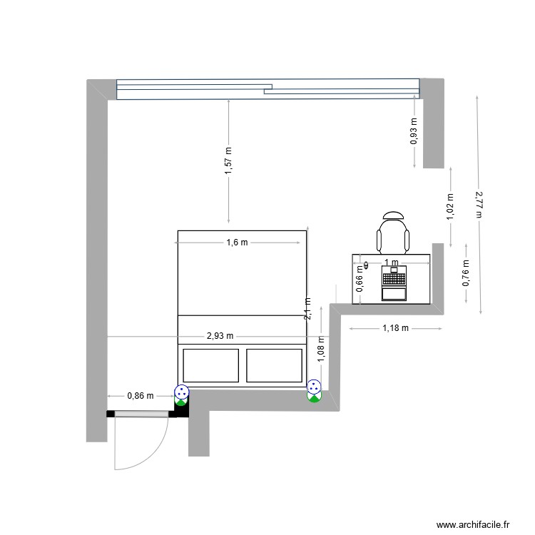 CHAMBRE ROQUEBRUNE. Plan de 0 pièce et 0 m2