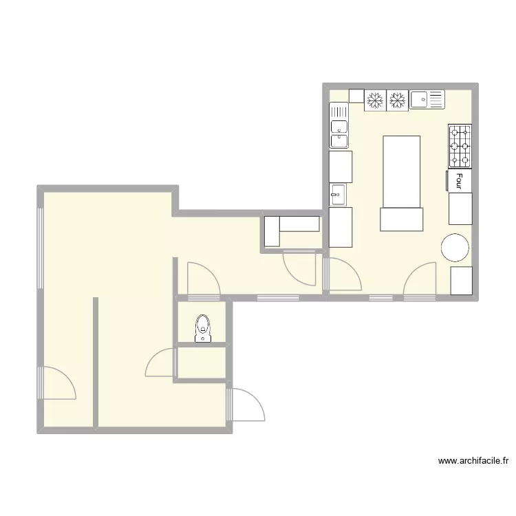 Wirtz. Plan de 5 pièces et 47 m²