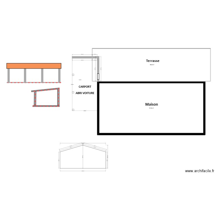 Tiffany Pajon Plan avec Carport ou Abri Voiture. Plan de 0 pièce et 0 m2