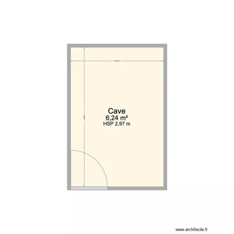 R&eacute;sidence Mirabelle 8&egrave;me - Cave. Plan de 1  et 6 m²