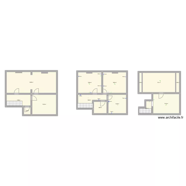 Etage 1. Plan de 14 et 147 m² Etage 1. Plan de 14 et 147 m²