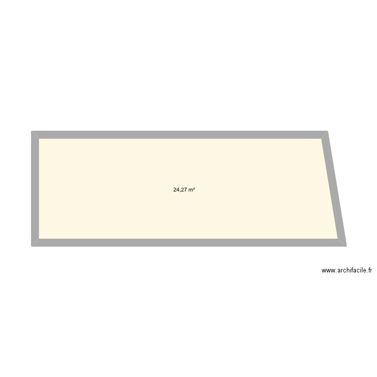 Mongarage. Plan de 1 pièce et 24 m2