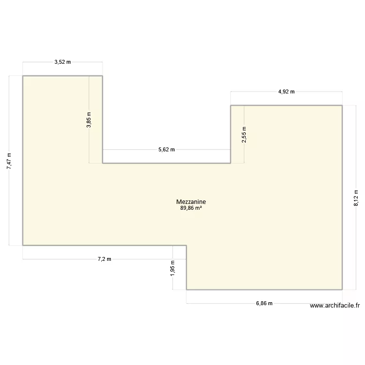 Rae - Mezzanine. Plan de 