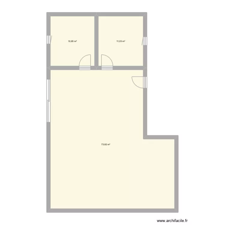Viellevigne. Plan de 3  et 96 m²