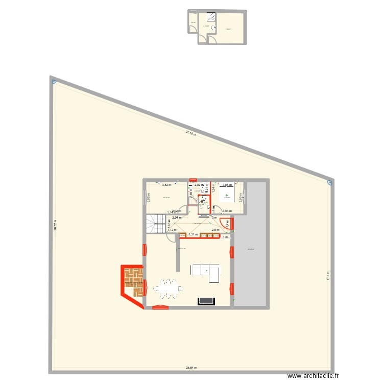 Rez-de-chaussée - Reconstruction - Electricité Eclairage. Plan de 16 pièces et 655 m2