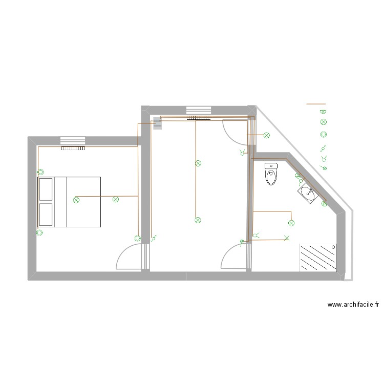 Installation électrique – Chambre d’hôte à Verton. Plan de 0 pièce et 0 m2