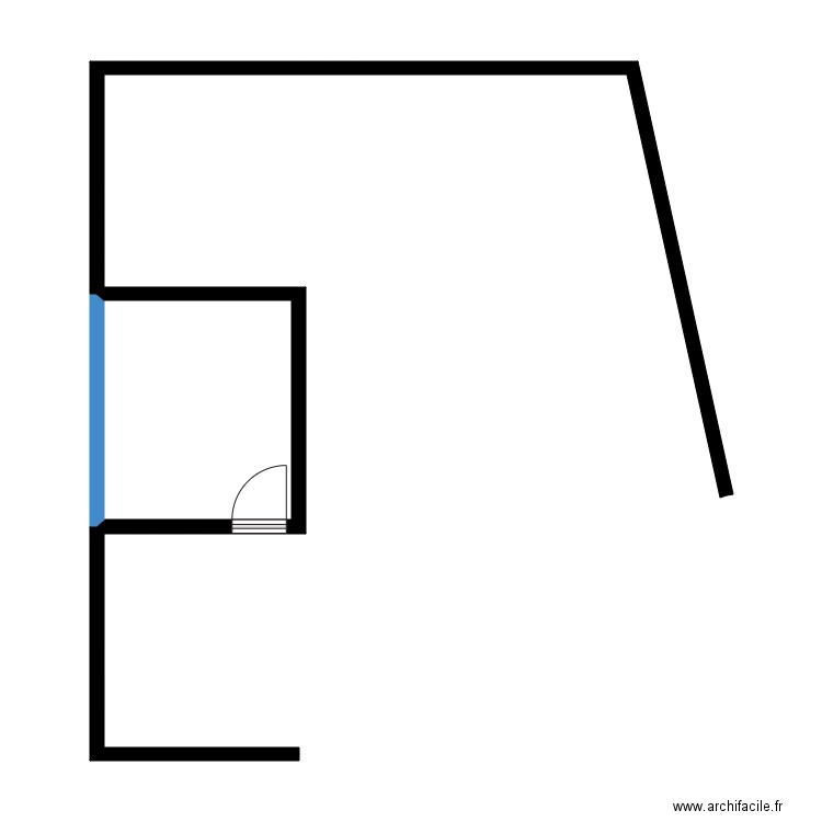 Simonet. Plan de 1 pièce et 9 m2