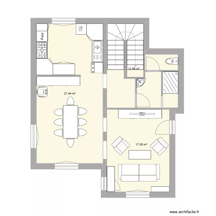 Maison projet. Plan de 3 et 57 m² Maison projet. Plan de 3 et 57 m²