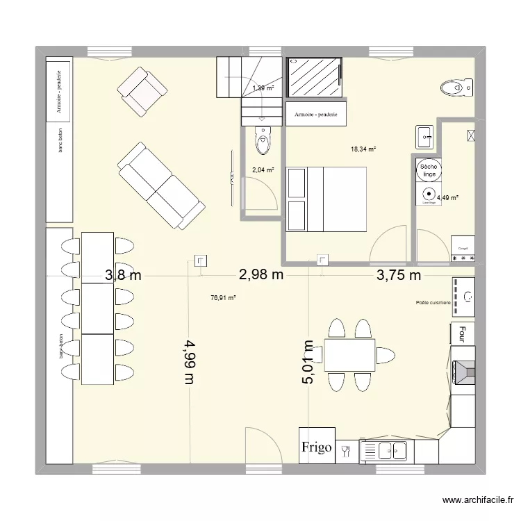 RDC PAVILLON DE CHASSE. Plan de 