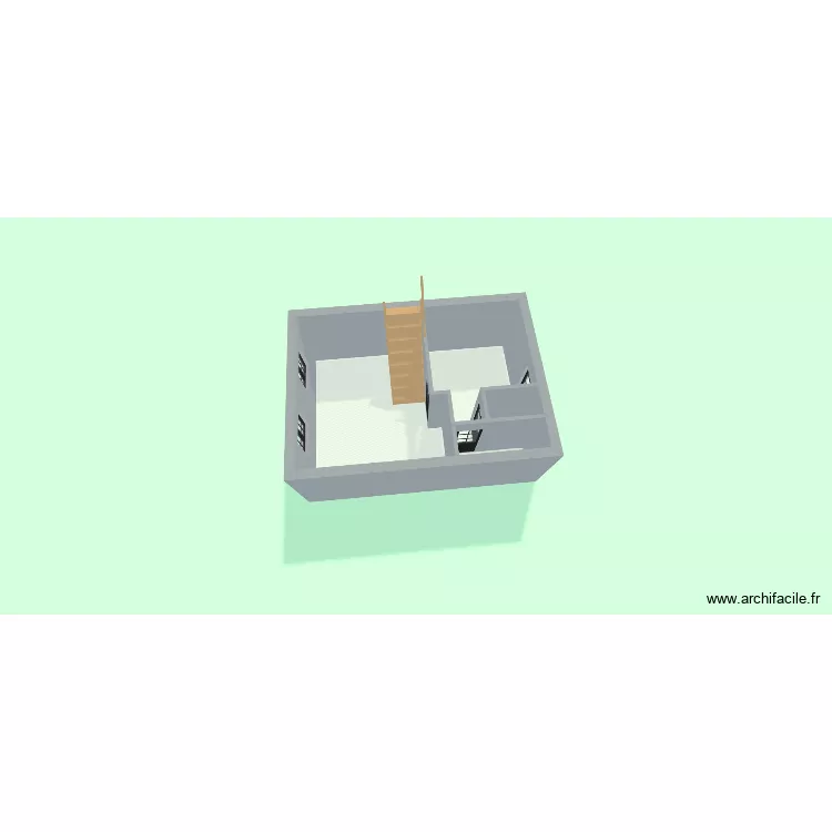 rdc maison soignolles. Plan de 4  et 28 m²