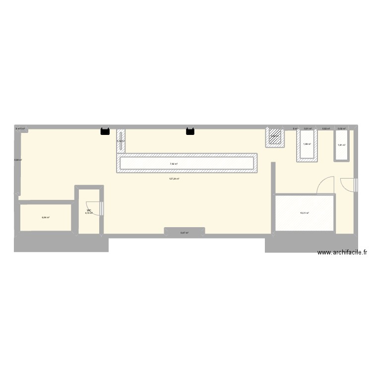 vezir. Plan de 19 pièces et 177 m2