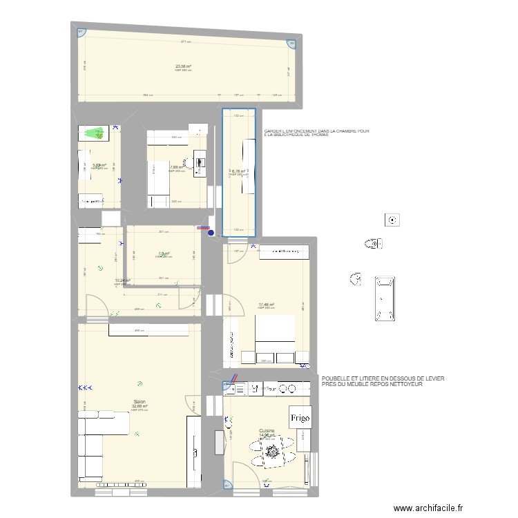 maison vanessa. Plan de 9 pièces et 127 m2