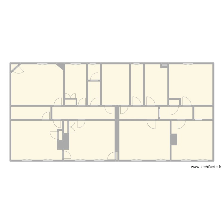 république. Plan de 29 pièces et 163 m2