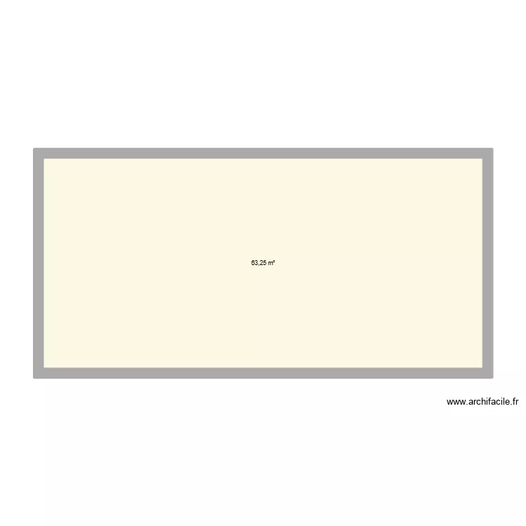 111. Plan de 1 Pièce et 63 m²