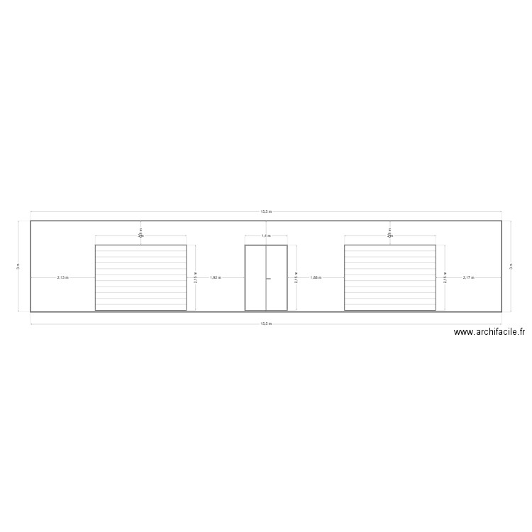 plan facade porte garage. Plan de 0 pièce et 0 m2