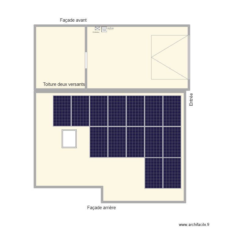 Bino kev 3. Plan de 3 pièces et 72 m2