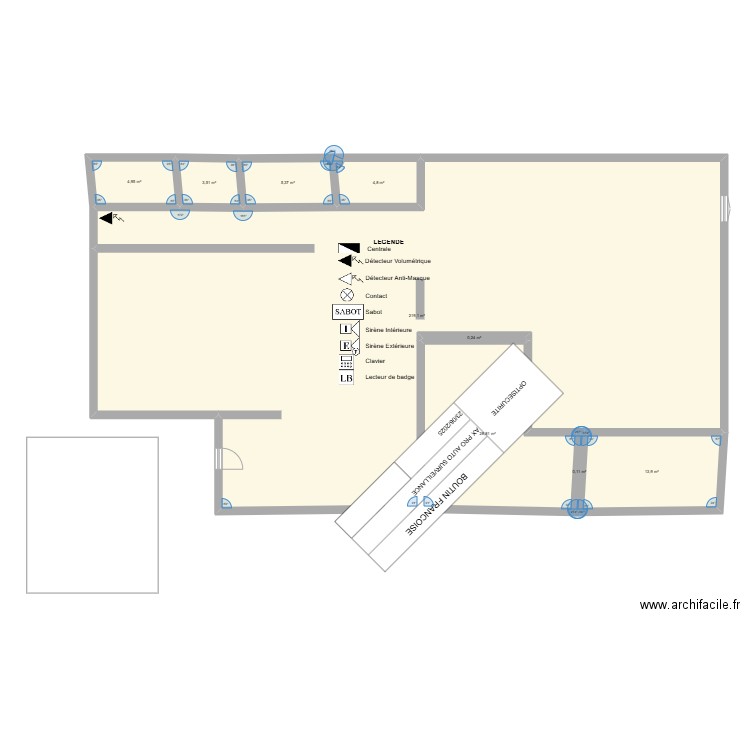 NOM_DATE_COMMERCIALE_DEPARTEMENT_ACTIVITE x2.. Plan de 9 pièces et 281 m2