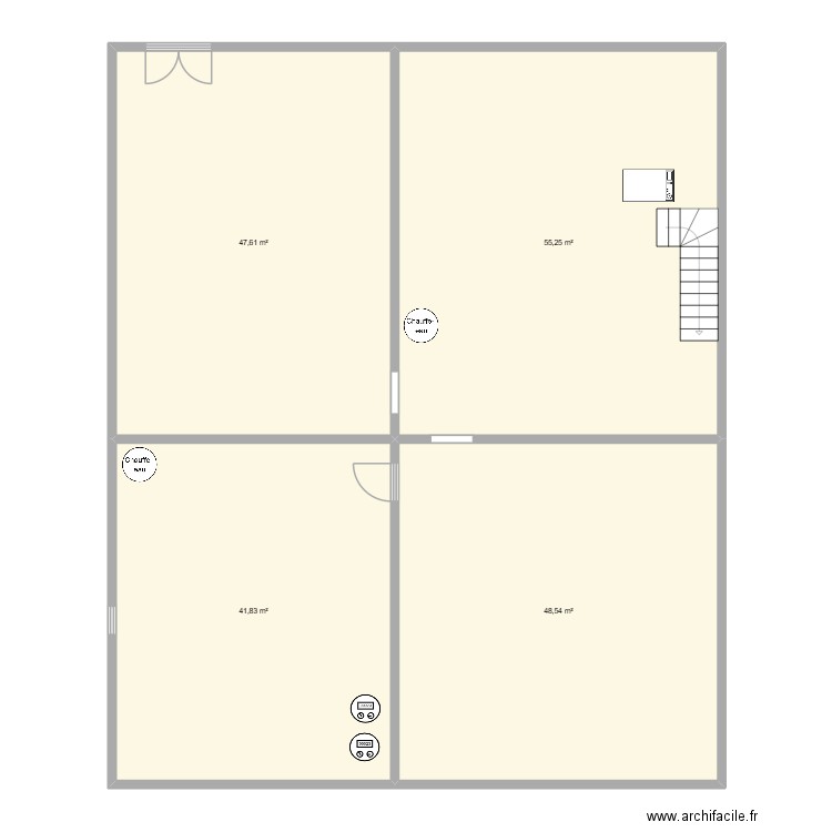 oswald. Plan de 4 pièces et 193 m2
