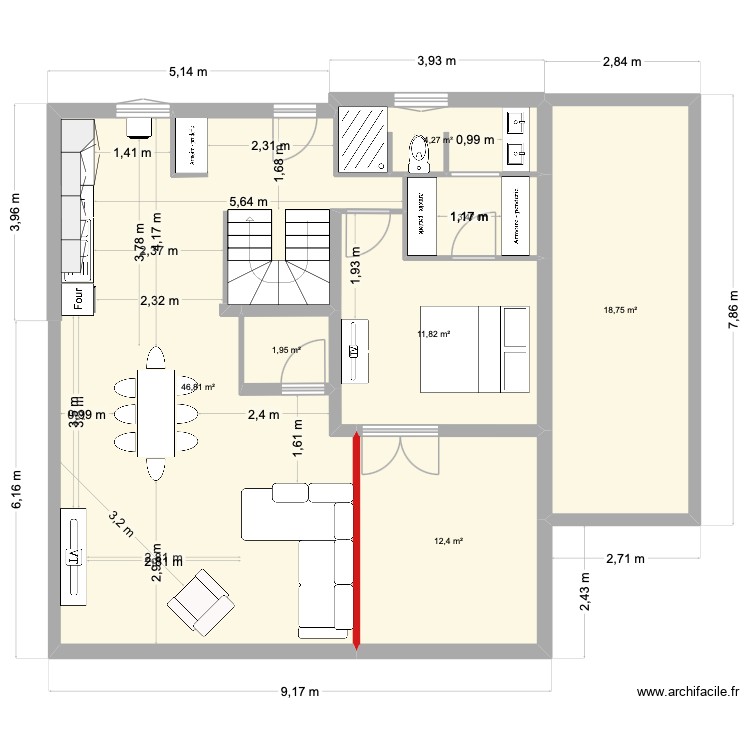 MAISON SANS LEXTENSION SOTTEVILLE. Plan de 0 pièce et 0 m2
