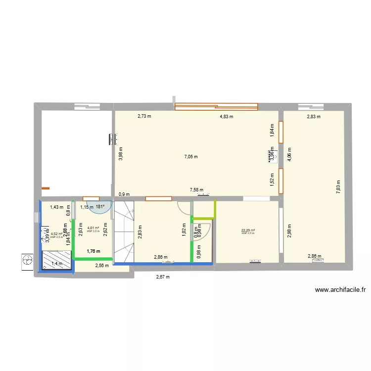 RDJ Hendaye v3. Plan de 5  et 82 m²