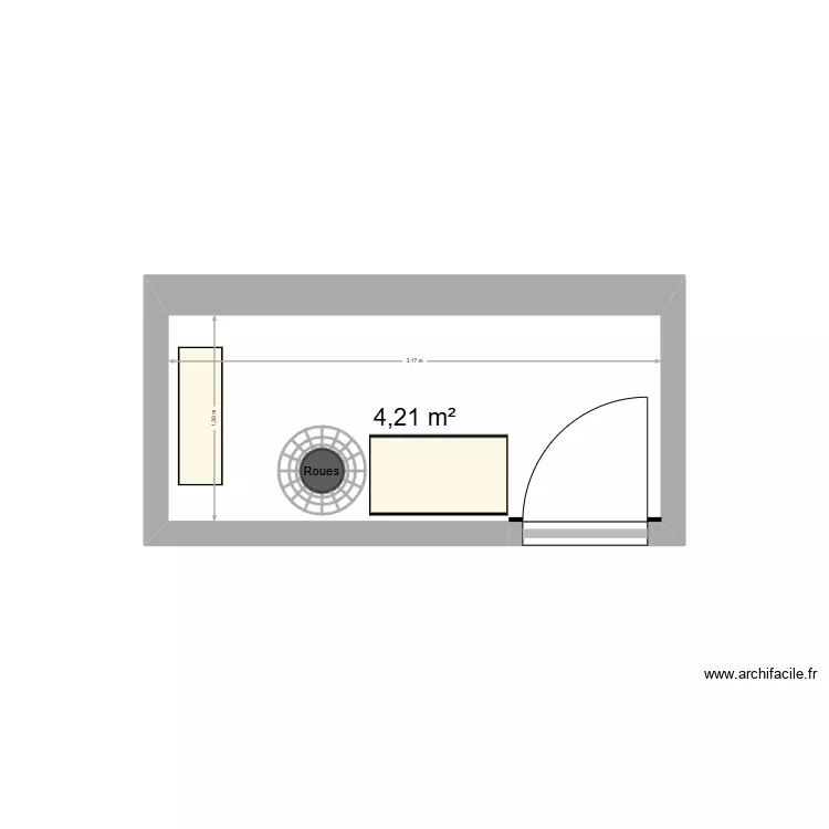 Rosendal_salon_chambre. Plan de 