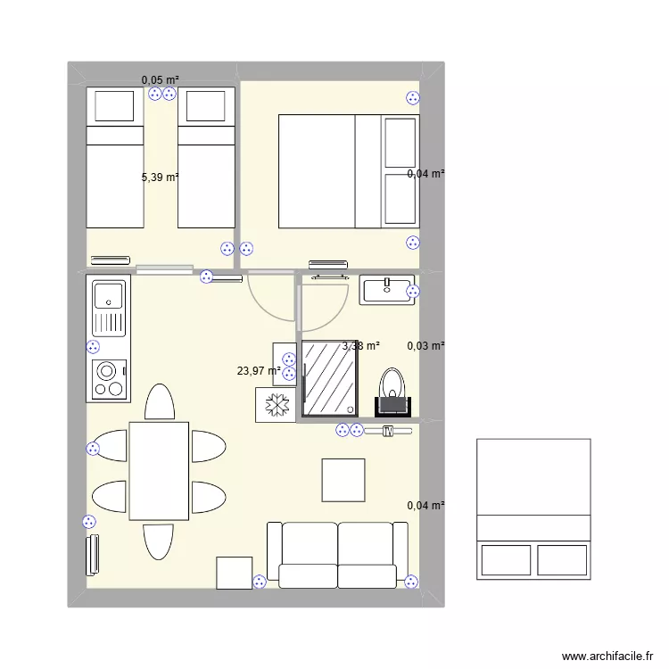 CHALET 7. Plan de 7 pièces et 33 m²