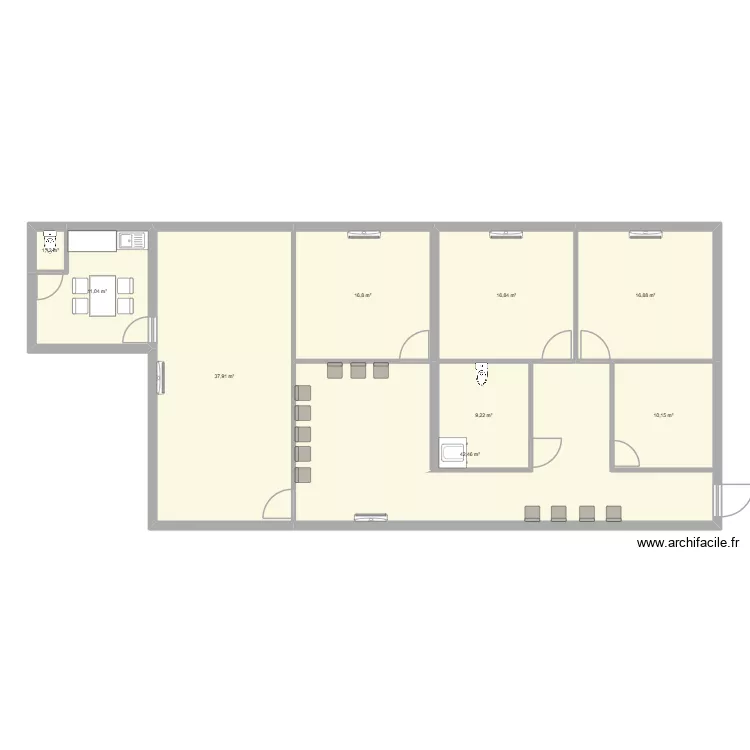 Cabinet. Plan de 9 Pièces et 162 m² Cabinet. Plan de 9 Pièces et 162 m²
