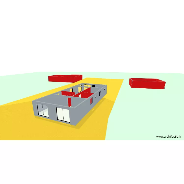 Ma maison coprs-nuds extention cloison existant. Plan de 8  et 339 m²