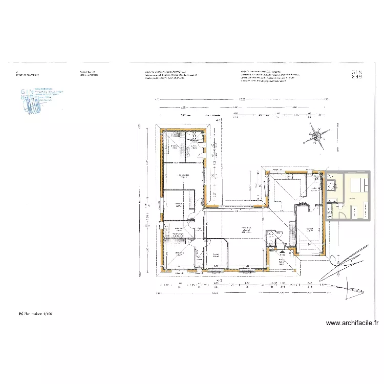 Projet St Aubin. Plan de 2 et 24 m² Projet St Aubin. Plan de 2 et 24 m²