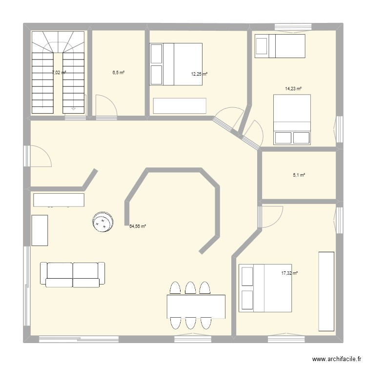 Villoa Payerne. Plan de 0 pièce et 0 m2