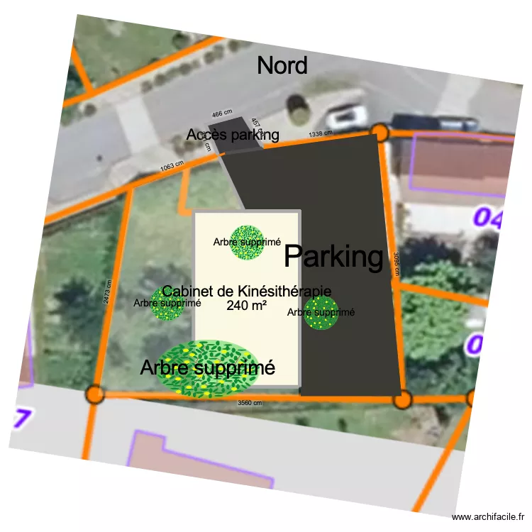 Plan de masse Chameyrat. Plan de 