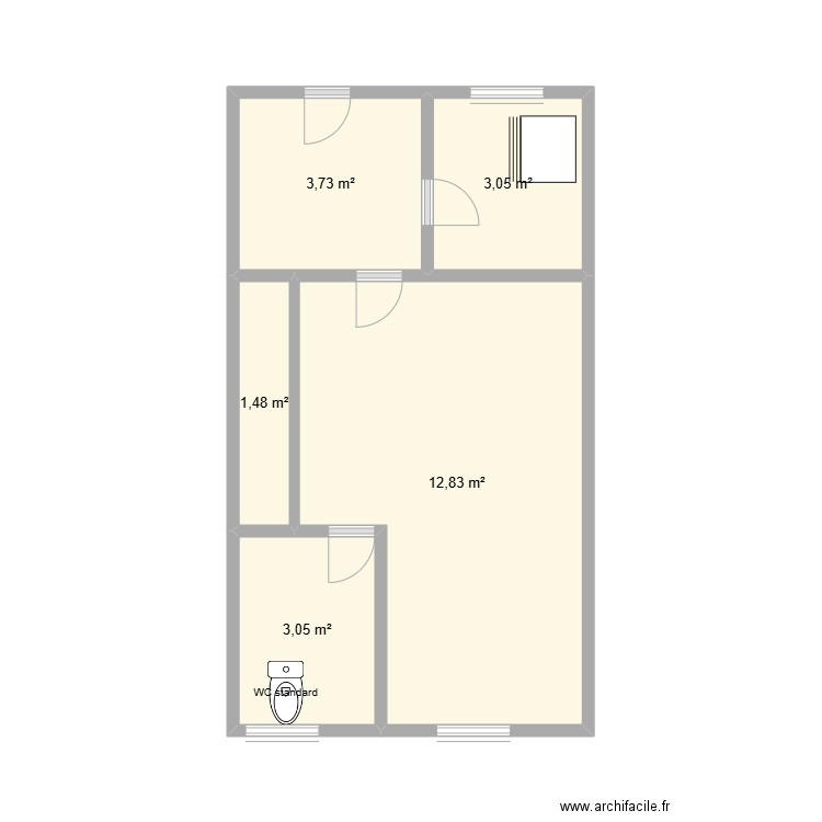 MAISON STUDIO YAYA. Plan de 5 pièces et 24 m2