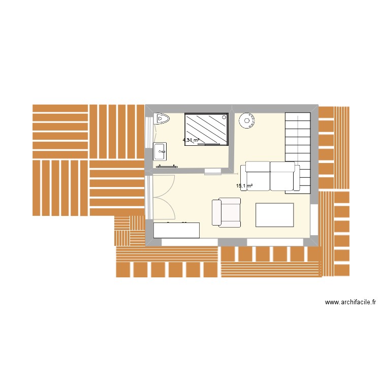 Mazot 1er étage. Plan de 0 pièce et 0 m2