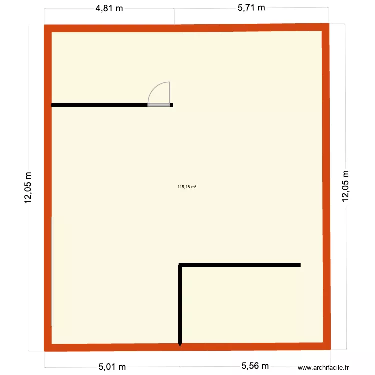 GOURBERA. Plan de 1  et 115 m²