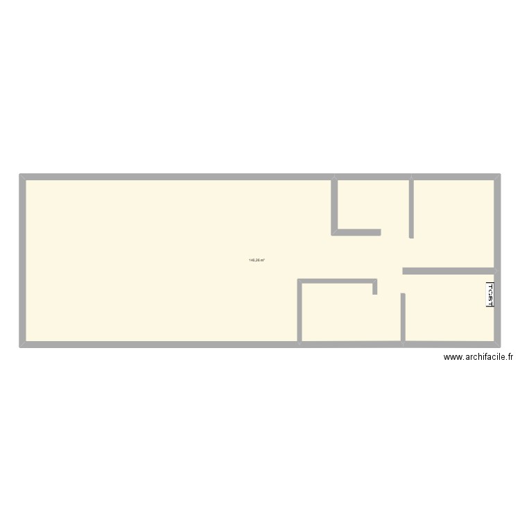 Djibril78190. Plan de 1 pièce et 146 m2