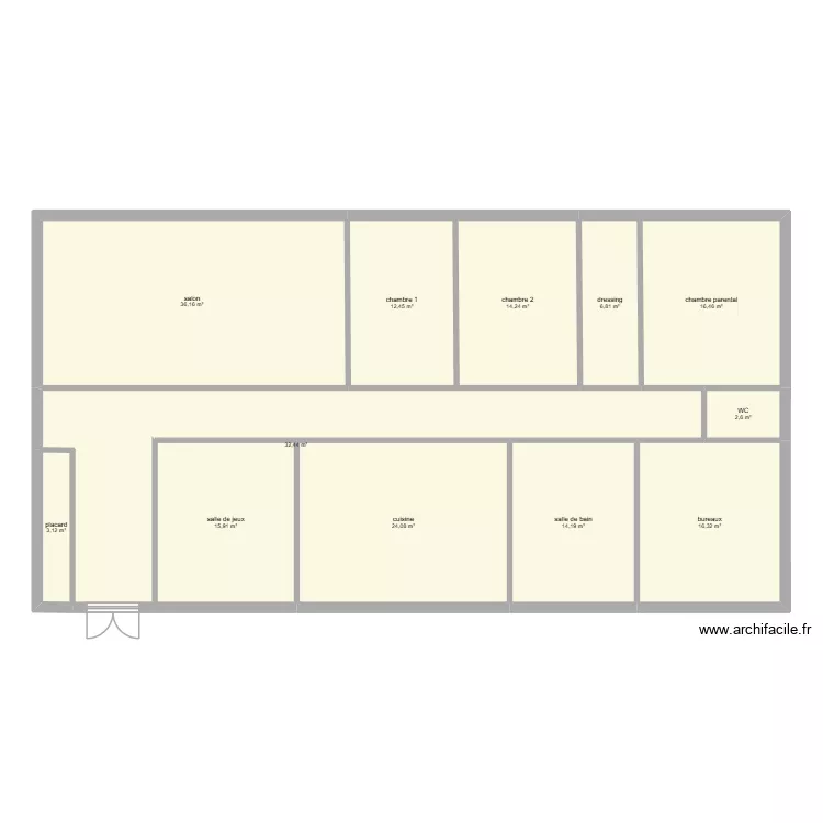 plan maison 1. Plan de 12  et 195 m²