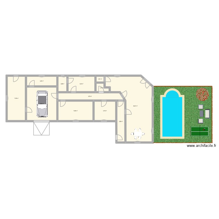 miguel Momprivé. Plan de 12 pièces et 146 m2