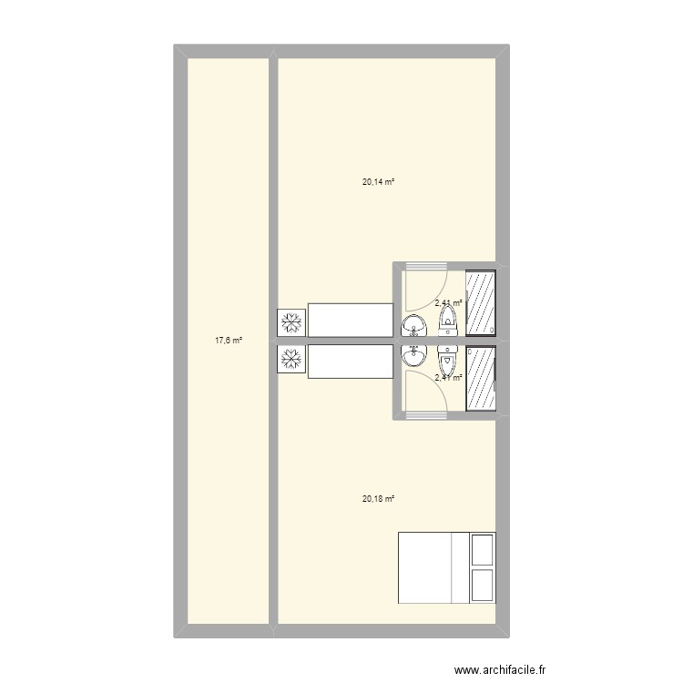 plano la union. Plan de 5 pièces et 63 m2