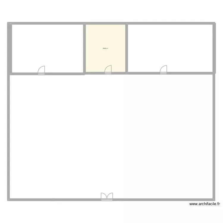 123. Plan de 1 Pièce et 27 m² 123. Plan de 1 Pièce et 27 m²