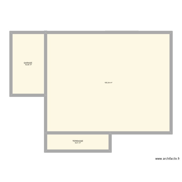 PLAN 1. Plan de 3 pièces et 124 m2