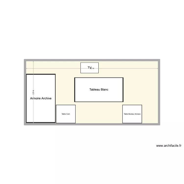 Bureau 3. Plan de 1 et 13 m² Bureau 3. Plan de 1 et 13 m²
